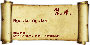 Nyeste Agaton névjegykártya